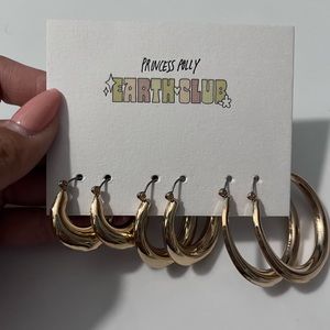 Princess Polly Gold Hoop set